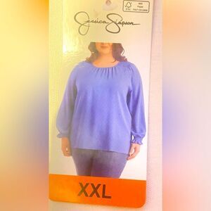 🛍️Jessica Simpson 🎉Women’s Plus Size Blouse Long Sleeve XXL 💥